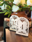 Papel Picado Wood Table Numbers
