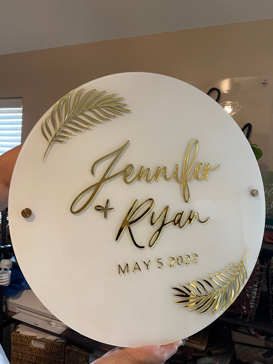 Round Acrylic sign  customizable – Simple Southern Designs