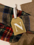 3.5” Initial Christmas tree tag - Simple Southern Designs