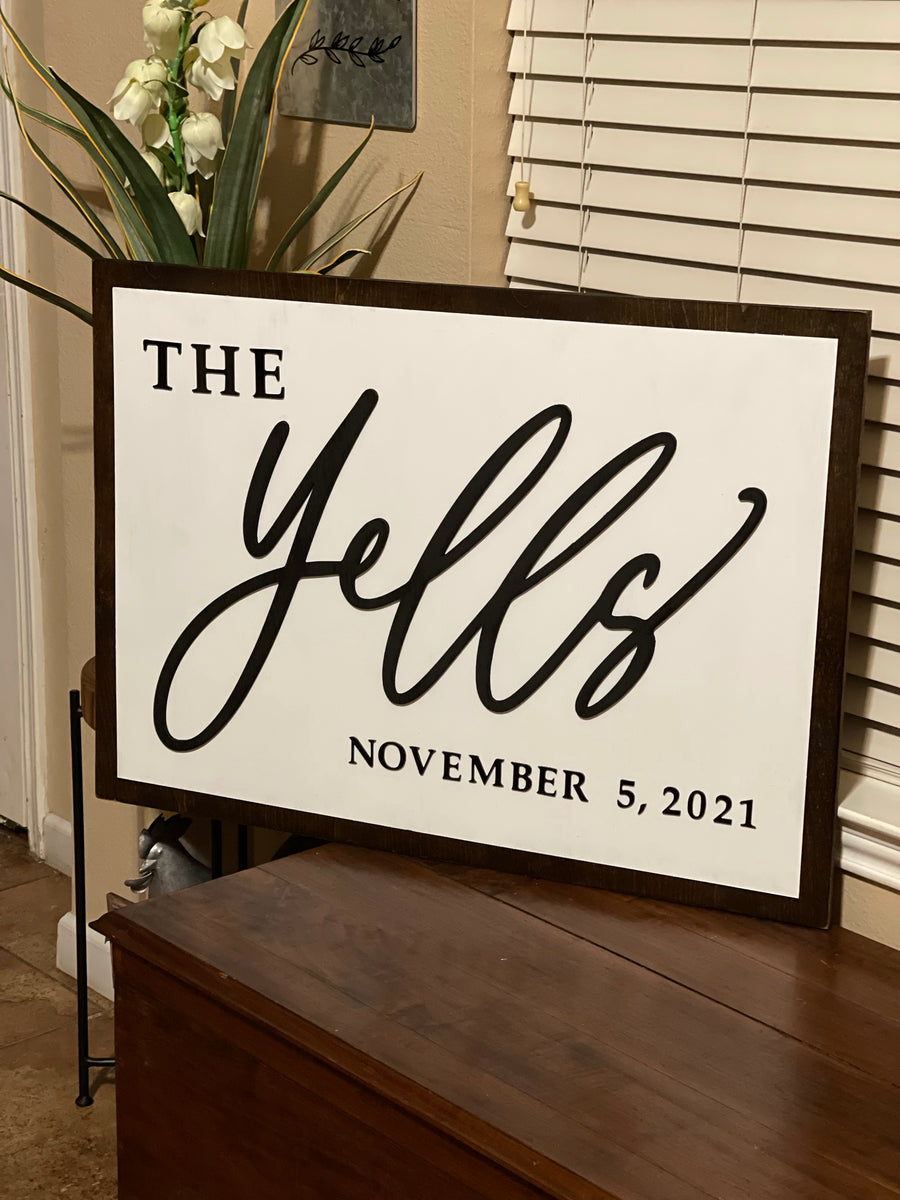 Black and white Personalized 3D grade level Cut Out Sign – Simply Stained  Shop