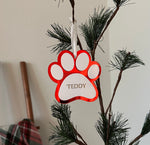 Paw Christmas tree ornaments