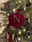 Family Name Initial tree ornaments - Simple Southern Designs