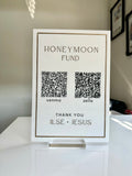 Honeymoon Fund QR code sign