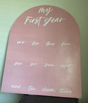 My first year sign | photo board