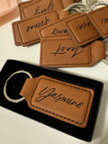 Personalized Leatherette Keychains