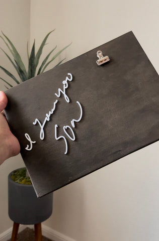3D handwriting Photo Holder | Hanging picture frame