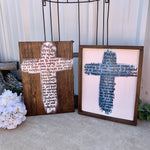 Padre Nuestro cross / Wooden Sign/ Mothers Day Gift - Simple Southern Designs