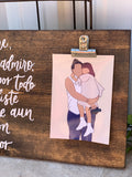 Te Honro Y Admiro Wooden Sign With Photo Holder - Simple Southern Designs