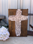 Padre Nuestro cross / Wooden Sign/ Mothers Day Gift - Simple Southern Designs