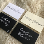 Flat Place cards | handwritten wedding calligraphy | event escort cards - Simple Southern Designs