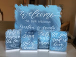 Pricing for Acrylic set of signs | Wedding and event signs | painted and clear acrylic | welcome sign our guestbook | - Simple Southern Designs