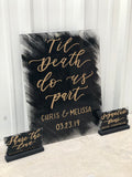 Pricing for Acrylic set of signs | Wedding and event signs | painted and clear acrylic | welcome sign our guestbook | - Simple Southern Designs