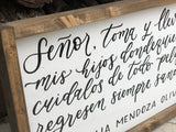 Dia de las madres | Mothers day gift | Rezo en español por los hijos | Spanish Prayer for your children | custom quote framed sign | family - Simple Southern Designs