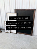 EXTRA large handmade wooden signs and chalkboards | Custom handmade wooden signs | handlettered framed signs| family name sign | - Simple Southern Designs