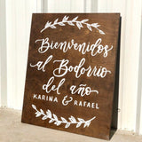 Wooden welcome sign | hand lettered and painted wedding or event board - Simple Southern Designs