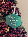 First Christmas Married tree ornaments - Simple Southern Designs