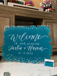 Clear or brushed Acrylic  sign | custom brushed wedding - Simple Southern Designs