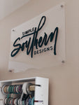 Business/ Logo Acrylic sign | Office decor | Modern Logo display - Simple Southern Designs