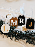 3.5” Initial Christmas tree tag - Simple Southern Designs