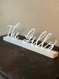 Name plate sign | Laser cut acrylic lettered stand up sign - Simple Southern Designs