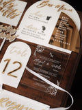Clear Acrylic Invitation | custom engraved Invite | wedding and event plexiglass card - Simple Southern Designs