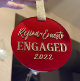 Engaged Christmas tree ornaments - Simple Southern Designs