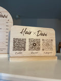 Price List Business Sign | QR Code Social Media or Payment Options | Wood or Acrylic signage - Simple Southern Designs