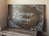 Floral 3D wooden sign | wedding/ home decor | established wooden board | wedding wood sign - Simple Southern Designs