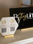 QR code Social Media or Payment Option Sign | Business acrylic  signage - Simple Southern Designs