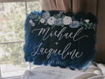 Floral Acrylic  sign | custom brushed wedding - Simple Southern Designs