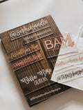 Watermark clear acrylic label | IG handle or logo to watermark photos - Simple Southern Designs