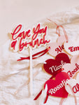Customizable 3D acrylic cake topper | I love you a brunch Valentine’s Day Decor - Simple Southern Designs
