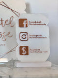 Social Media or Payment Option Sign | acrylic  signage - Simple Southern Designs