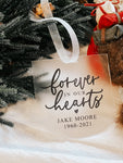Forever in our hearts Christmas tree ornaments - Simple Southern Designs