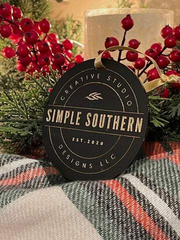 Logo Christmas tree ornaments - Simple Southern Designs