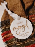 We’re Engaged Christmas tree ornaments - Simple Southern Designs