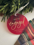 We’re Engaged Christmas tree ornaments - Simple Southern Designs