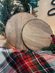 Raw Edge Wood Round Personalized Cutting Board - Simple Southern Designs