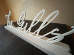 Name plate sign | Laser cut acrylic lettered stand up sign - Simple Southern Designs