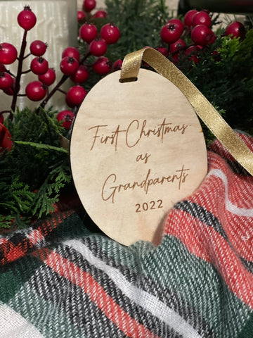 First Christmas as…tree ornaments